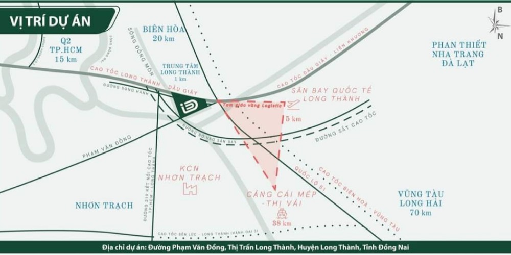 Dự án iD Junction nằm ngay tam giác vàng logistics khu vực phía Nam